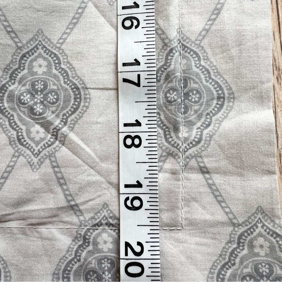 Nina Home Grey Paisley 100% Cotton Pillow Case Sham STANDARD Damask Floral Boho - Picture 7 of 12